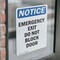 Signmission Emergency Exit Do Not Block Door, 5 in W x Rectangle, Vinyl Decal OS-2PACK-NS-D-57-V-11805 - alternate 4